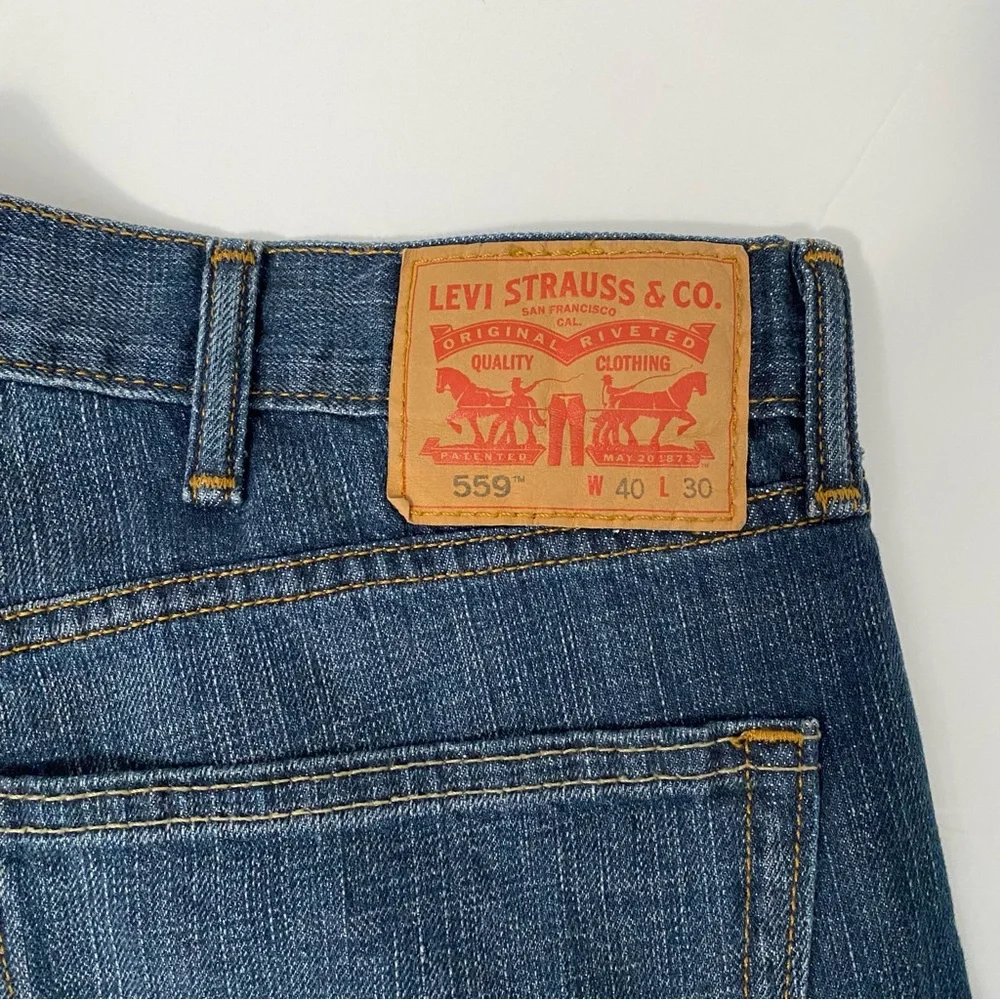 Levi’s Men’s 559 Straight Leg Denim Blue Jeans 40x30 Workwear Rugged Casual